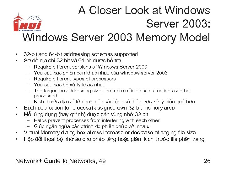 A Closer Look at Windows Server 2003: Windows Server 2003 Memory Model • •