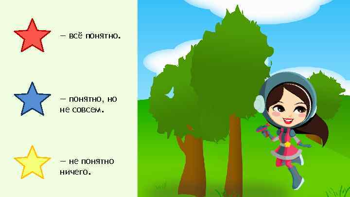 — всё понятно. — понятно, но не совсем. — не понятно ничего. 