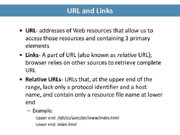 URL and Links 