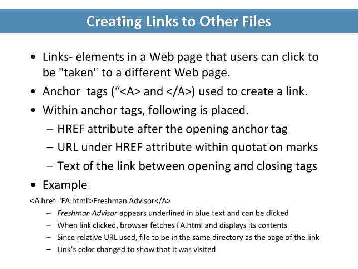 Creating Links to Other Files 