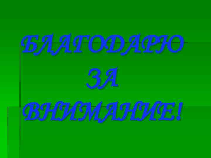 БЛАГОДАРЮ ЗА ВНИМАНИЕ! 