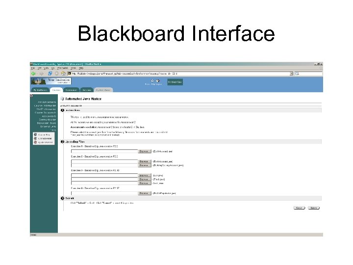 Blackboard Interface 
