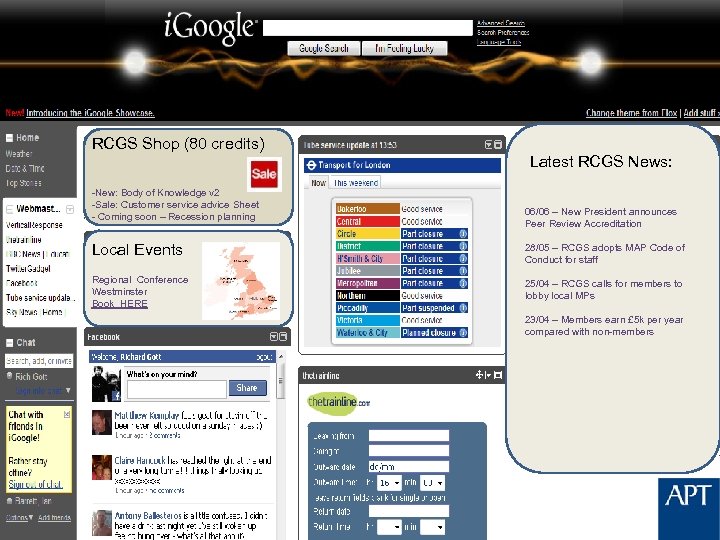 RCGS Shop (80 credits) Latest RCGS News: -New: Body of Knowledge v 2 -Sale: