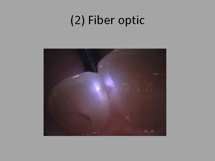 (2) Fiber optic 