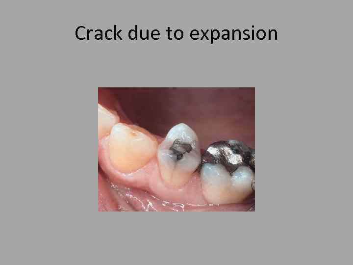 Crack due to expansion 