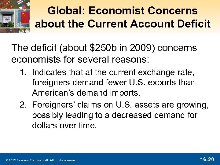 Global: Economist Concerns about the Current Account Deficit The deficit (about $250 b in