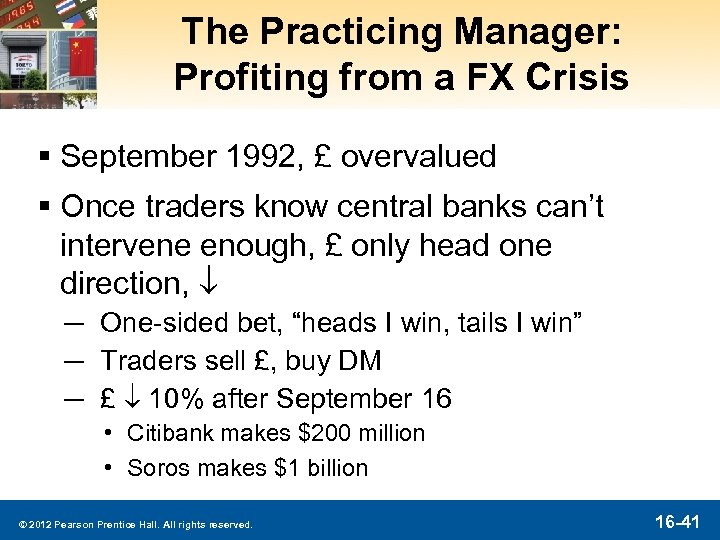 The Practicing Manager: Profiting from a FX Crisis § September 1992, £ overvalued §