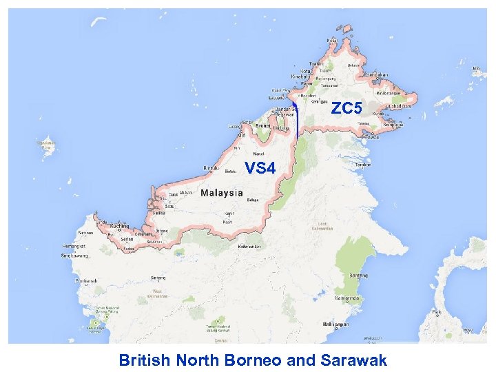 ZC 5 VS 4 British North Borneo and Sarawak 