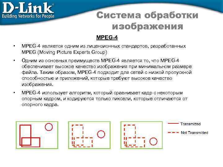 Система обработки изображения MPEG-4 • MPEG-4 является одним из лицензионных стандартов, разработанных MPEG (Moving
