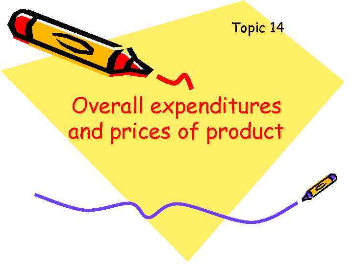 Topic 14 Overall expenditures and prices of product 