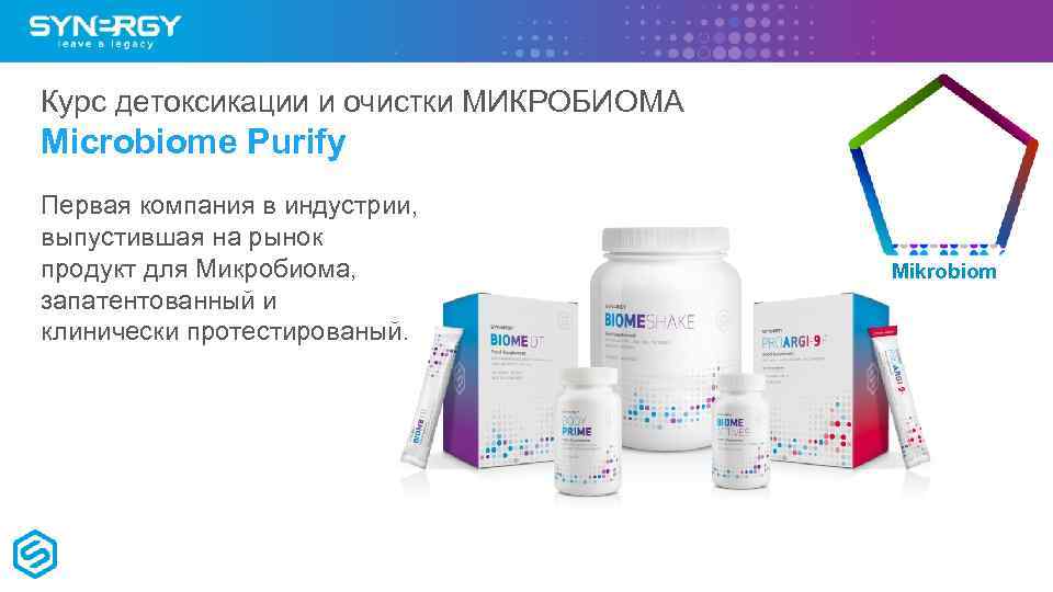 Курс детоксикации и очистки МИКРОБИOМА Microbiome Purify Первая компания в индустрии, выпустившая на рынок