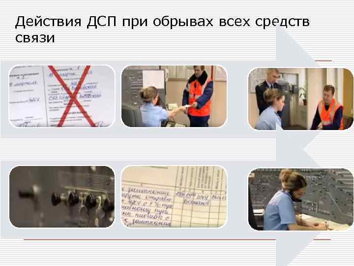 Действия ДСП при обрывах всех средств связи 