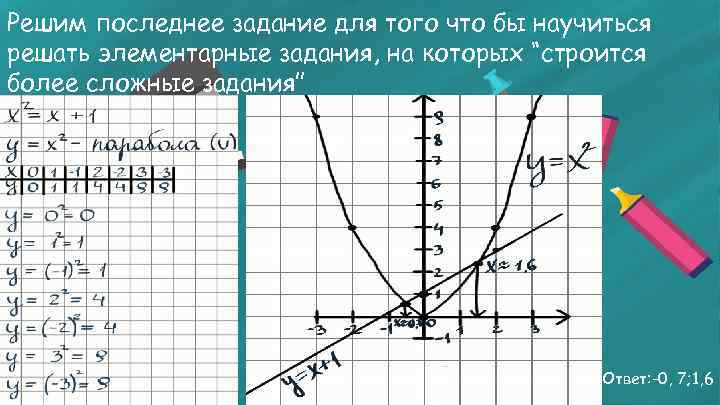 Решим последнее задание для того что бы научиться решать элементарные задания, на которых “строится