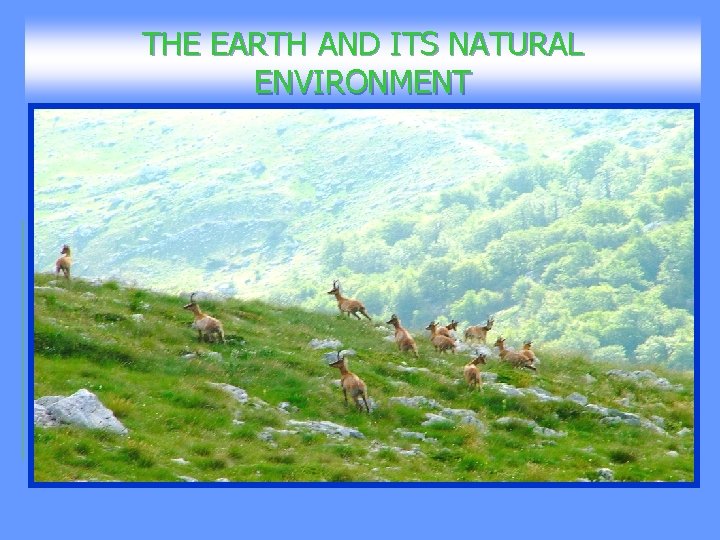 THE EARTH AND ITS NATURAL ENVIRONMENT 