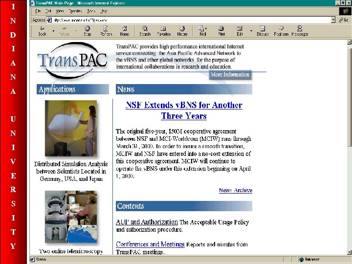 I N D I A N A U N I V E R S