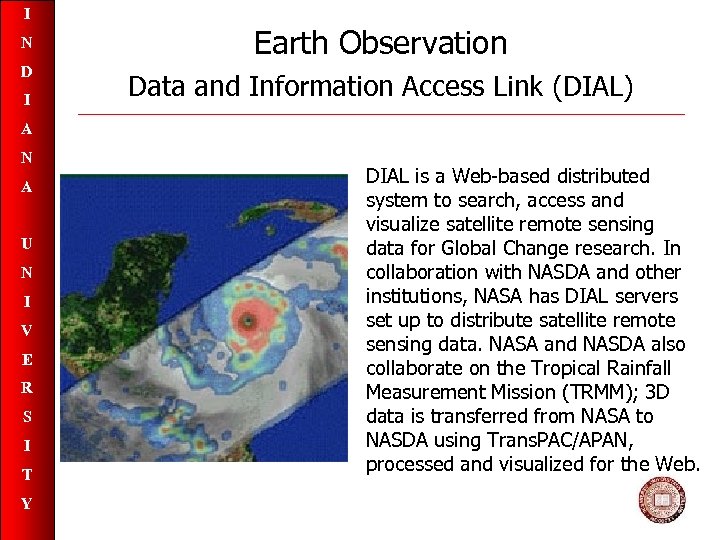 I N D I Earth Observation Data and Information Access Link (DIAL) A N