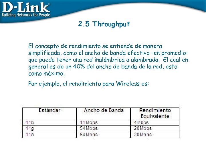 2. 5 Throughput El concepto de rendimiento se entiende de manera simplificada, como el