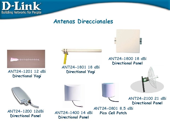 Antenas Direccionales ANT 24 -1201 12 d. Bi Directional Yagi ANT 24 -1200 12