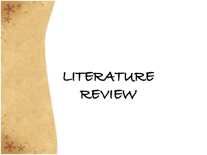 LITERATURE REVIEW 