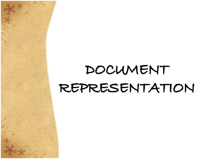 DOCUMENT REPRESENTATION 