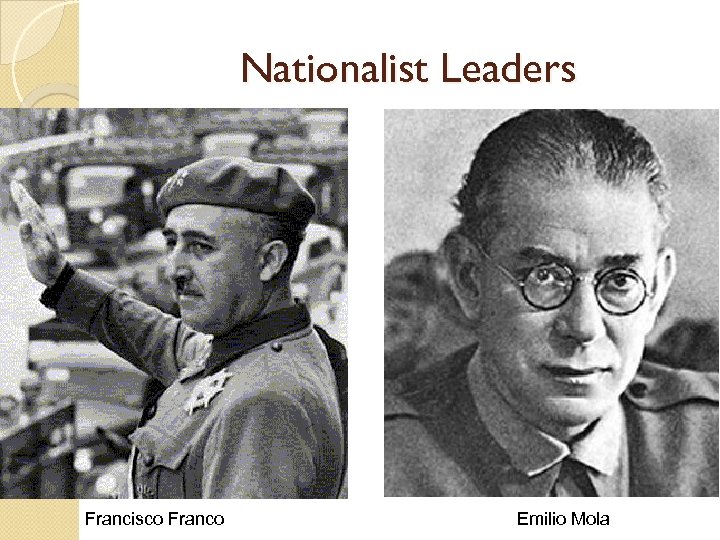 Nationalist Leaders Francisco Franco Emilio Mola 