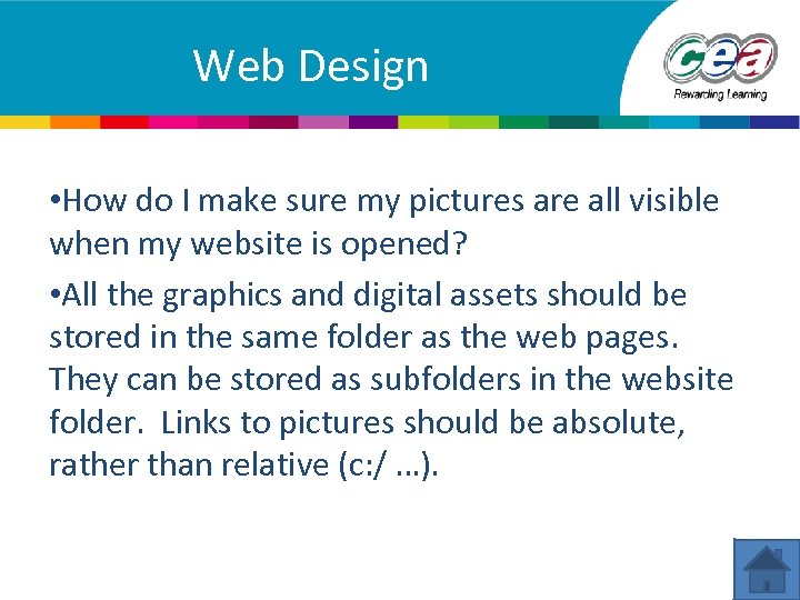 Web Design • How do I make sure my pictures are all visible when