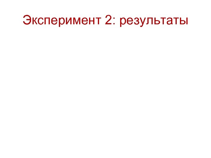 Эксперимент 2: результаты 