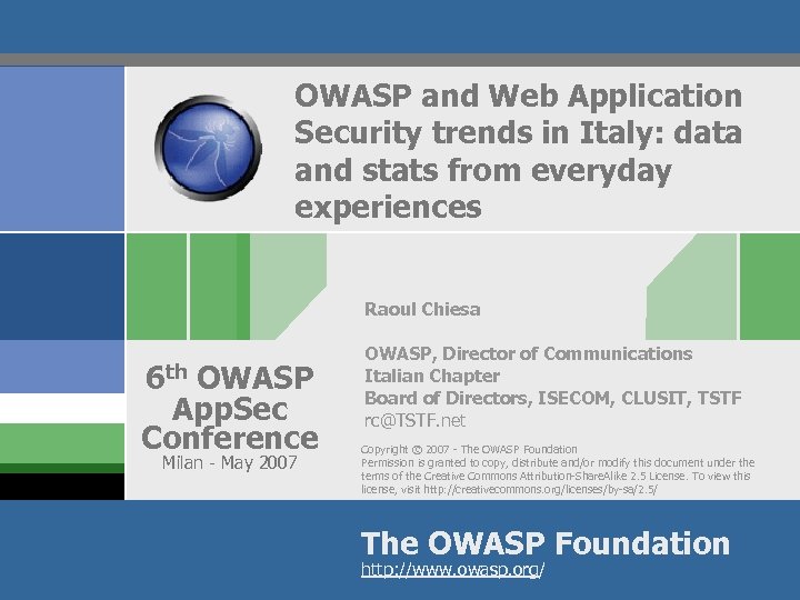 OWASP and Web Application Security trends in Italy: data and stats from everyday experiences