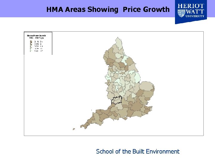 HMA Areas Showing Price Growth School of the Built Environment 