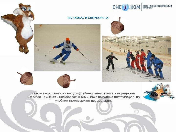 НА ЛЫЖАХ И СНОУБОРДАХ Орехи, спрятанные в снегу, будут обнаружены и теми, кто уверенно