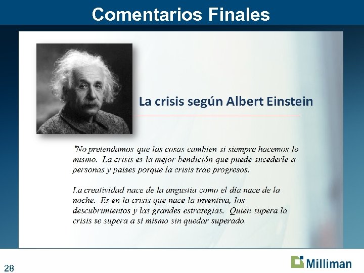 Comentarios Finales 28 