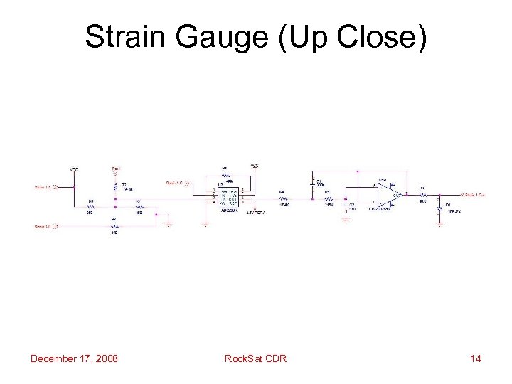 Strain Gauge (Up Close) December 17, 2008 Rock. Sat CDR 14 