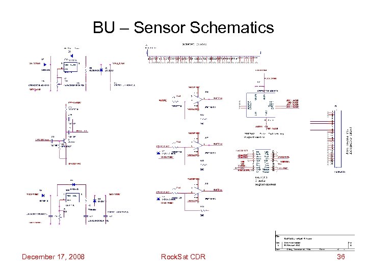 BU – Sensor Schematics December 17, 2008 Rock. Sat CDR 36 