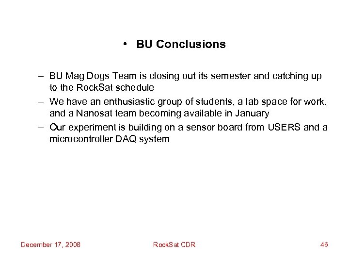  • BU Conclusions – BU Mag Dogs Team is closing out its semester