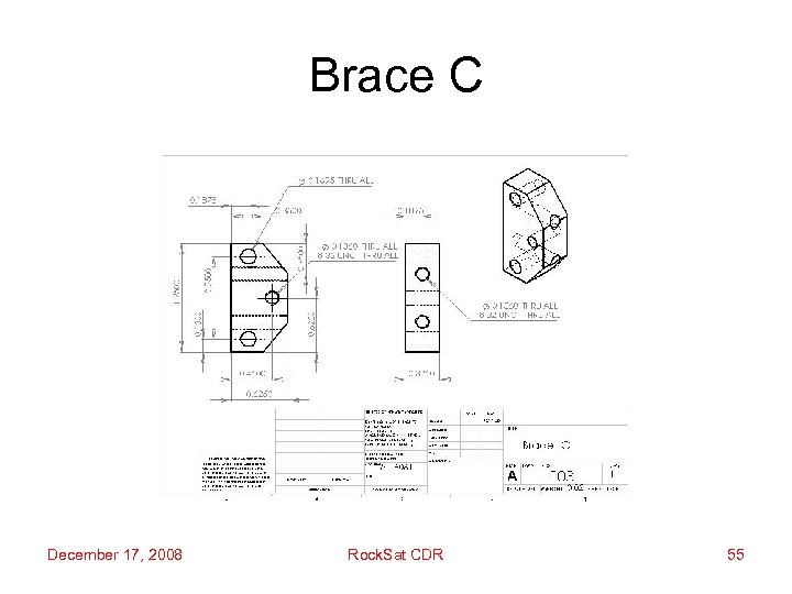 Brace C December 17, 2008 Rock. Sat CDR 55 