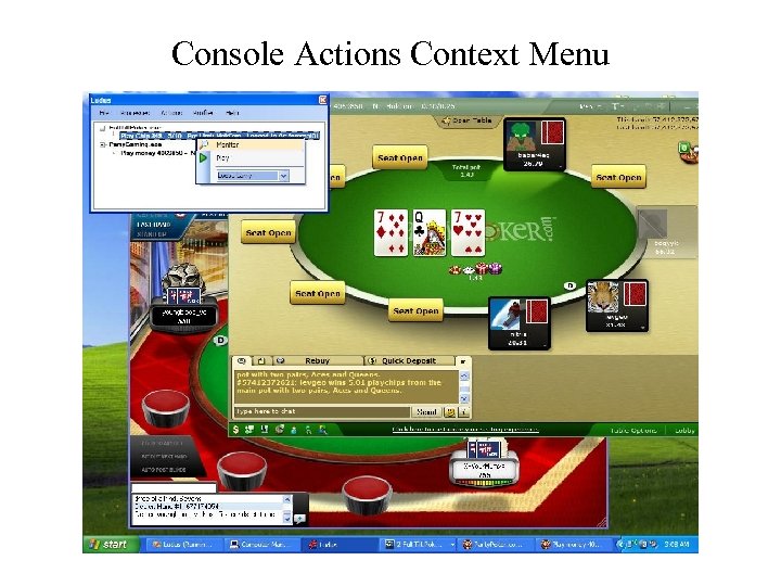Console Actions Context Menu 