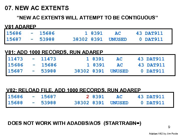 07. NEW AC EXTENTS “NEW AC EXTENTS WILL ATTEMPT TO BE CONTIGUOUS” V 81