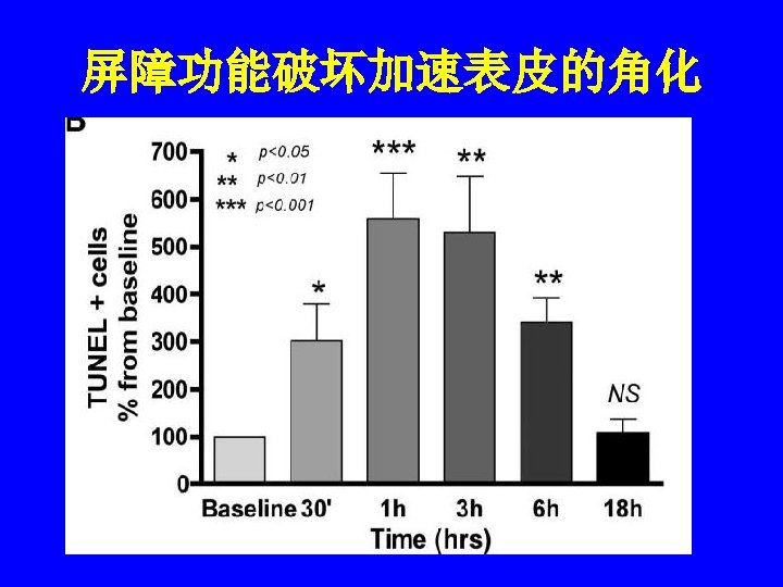 屏障功能破坏加速表皮的角化 