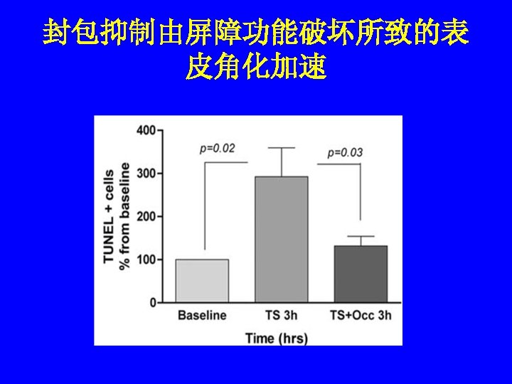 封包抑制由屏障功能破坏所致的表 皮角化加速 