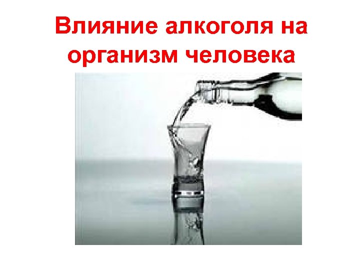 Влияние алкоголя на организм человека 