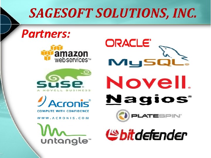SAGESOFT SOLUTIONS, INC. Partners: 4 