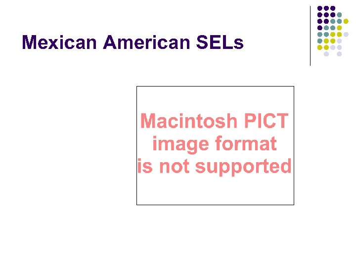 Mexican American SELs 