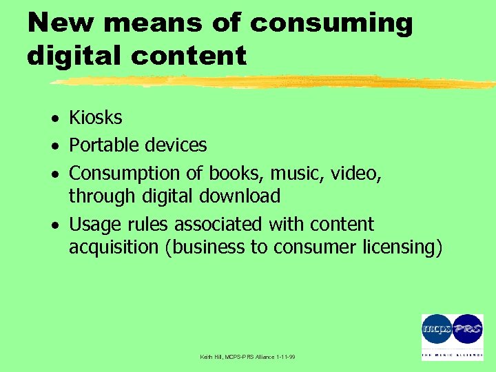 New means of consuming digital content · Kiosks · Portable devices · Consumption of