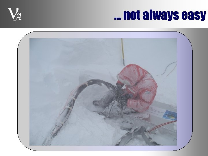  A … not always easy 