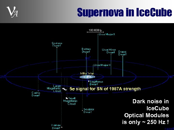  A Supernova in Ice. Cube 5 signal for SN of 1987 A strength