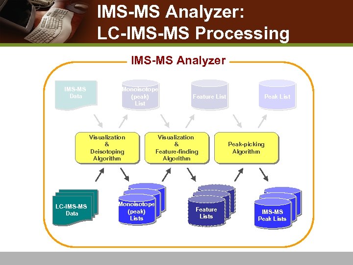 IMS-MS Analyzer: LC-IMS-MS Processing IMS-MS Analyzer IMS-MS Data Monoisotope (peak) List Visualization & Deisotoping
