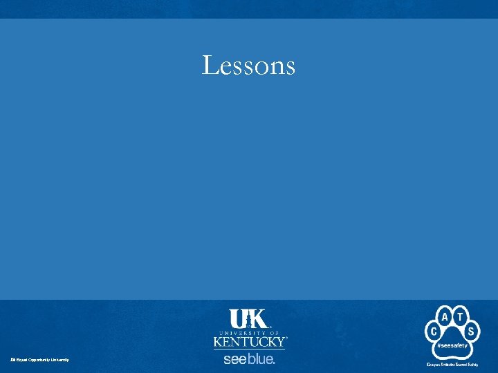 Lessons An Equal Opportunity University 