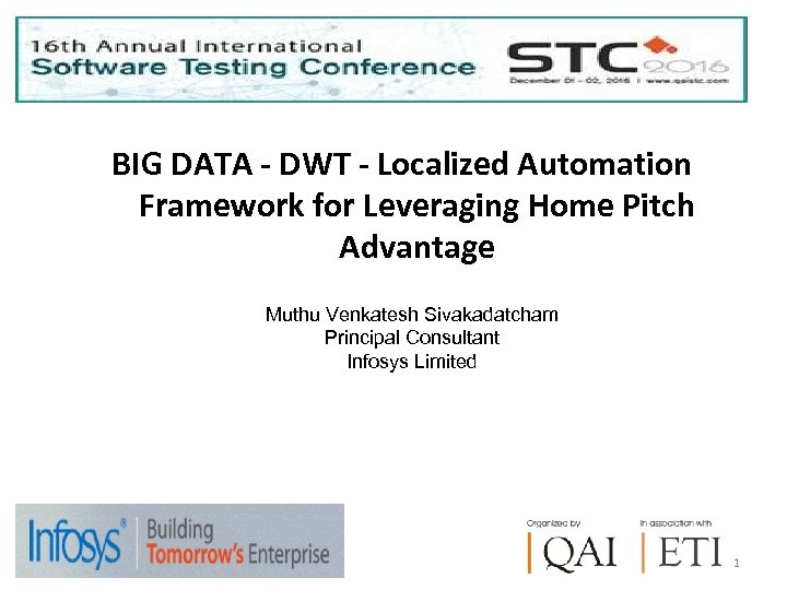 BIG DATA - DWT - Localized Automation Framework for Leveraging Home Pitch Advantage Muthu