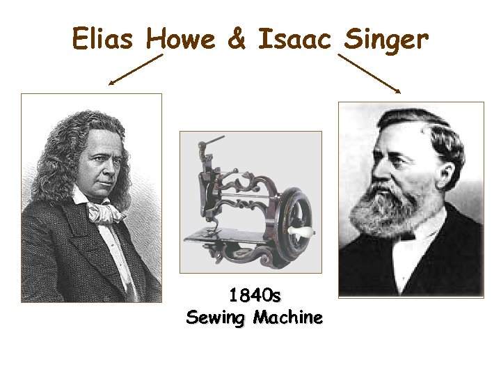 Elias Howe & Isaac Singer 1840 s Sewing Machine 