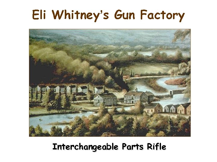 Eli Whitney’s Gun Factory Interchangeable Parts Rifle 